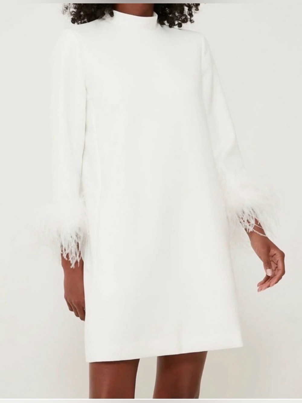Tuckernuck White Feather Cuff Shift Ellie Dress
